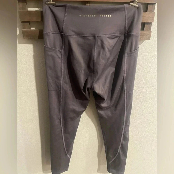 PINK Victoria's Secret athletic leggings bundle burgandy & gray size 6 - Picture 7 of 9